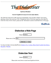 Click here for The Dialectizer Home Page.